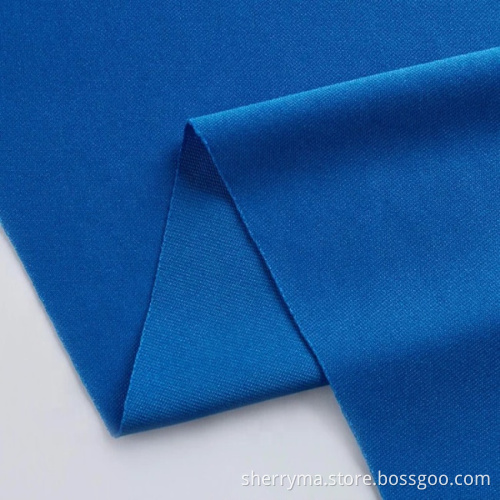 Blue interlock jersey 100% polyester weft knitted fabric